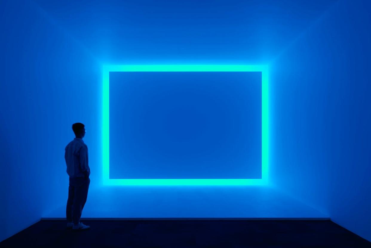 <span class="caption">Raemar, Blue, 1969, Tate: Presented by the Tate Americas Foundation, partial purchase and partial gift of Doris J. Lockhart 2013. </span> <span class="attribution"><span class="source">© James Turrell. Photo: Chen Hao</span></span>