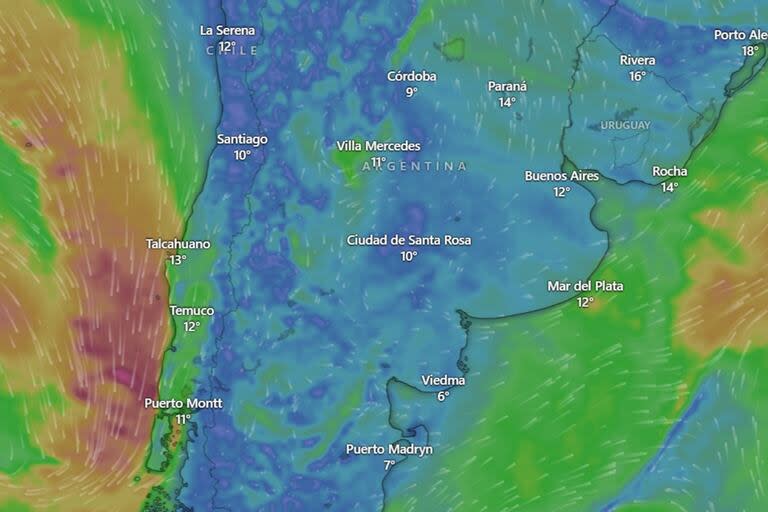 Se espera que para hoy la temperatura máxima en Buenos Aires roce los 18 grados