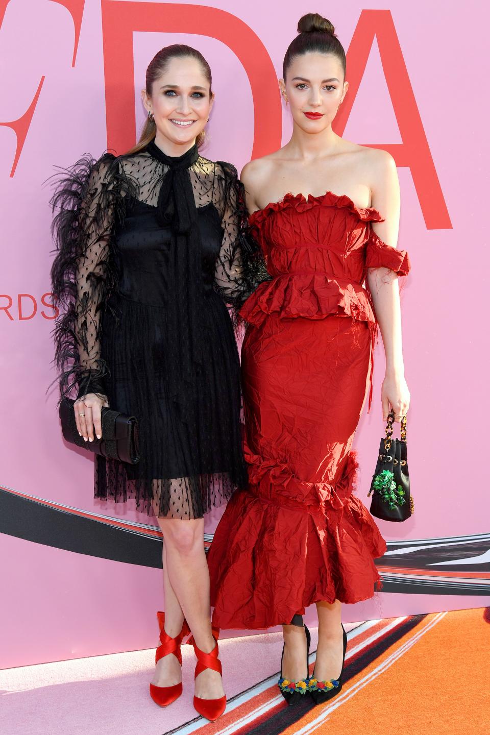 <h1 class="title">Sarah Flint and Ella Hunt in Sarah Flint shoes</h1><cite class="credit">Photo: Getty Images</cite>