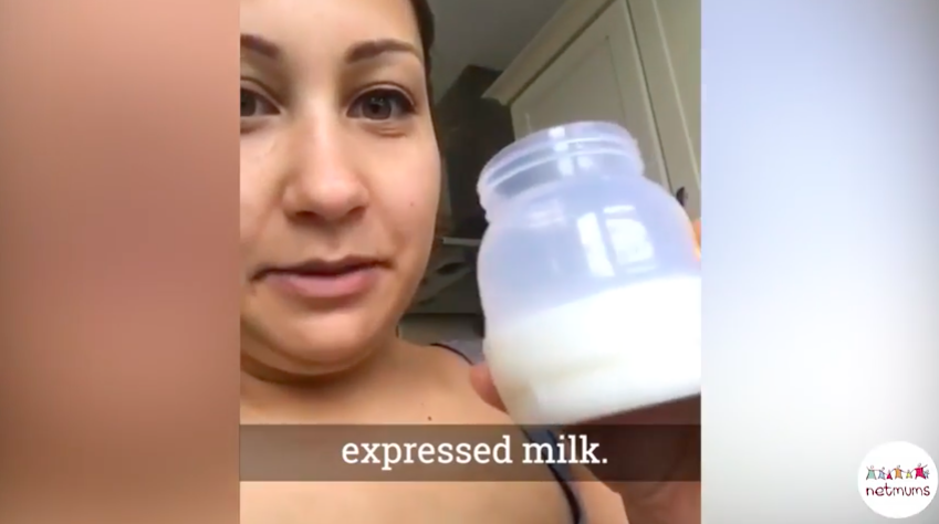 A video of a mum putting breast milk in her husband’s tea is going viral [Photo: YouTube/Netmums Parenting]