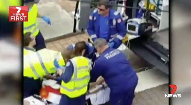 Paramedics successfully revived the 22-year-old. Source: 7News