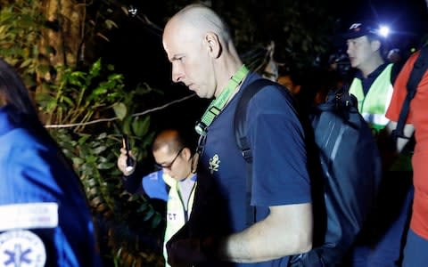 British diver Richard William Stanton arrives to the Tham Luang caves  - Credit: SOE ZEYA TUN /Reuters