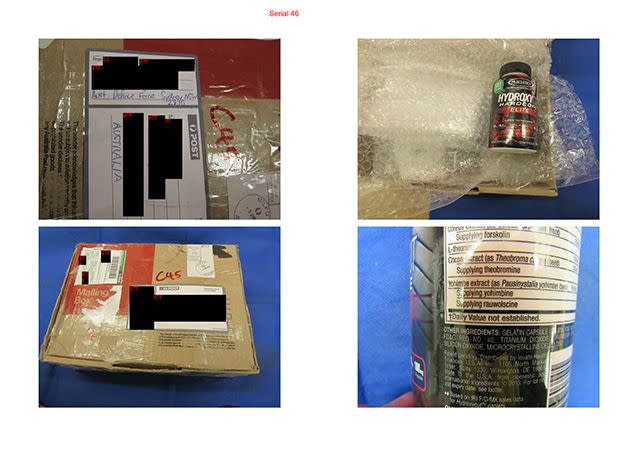 The prohibited substance Yohimbe was intercepted after being posted to a spouse. Source: 7 News