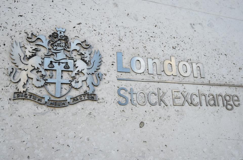 File photo dated 06/02/18 of a view of the London Stock Exchange sign in the City of London (Kirsty O’Connor/PA) (PA Wire)