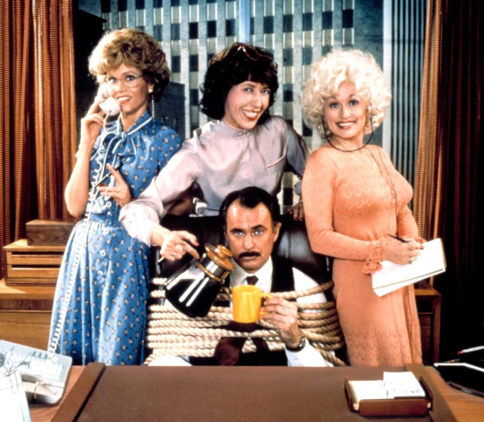 Coleman with, from left, Jane Fonda, Lily Tomlin and Dolly Parton in 9 to 5