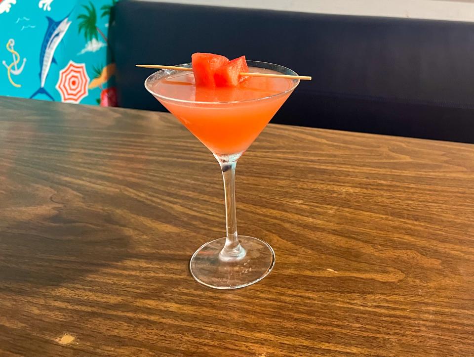 Already a hit, the Watermelon-Tini features Skyy Watermelon Vodka and Lantern Local Tavern's own, house-prepared watermelon juice.