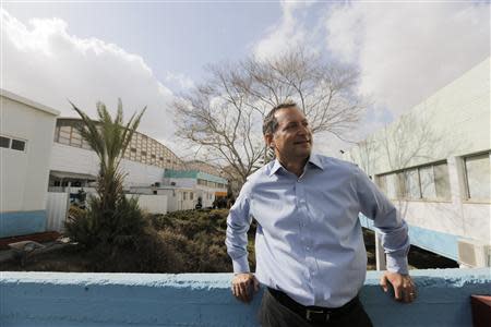 SodaStream CEO Daniel Birnbaum speaks during his interview with Reuters outside the factory in the West Bank Jewish settlement of Maale Adumim January 28, 2014. REUTERS/Ammar Awad