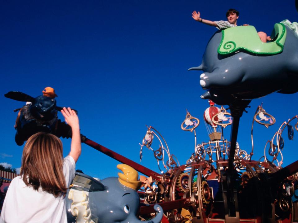 Children on the rides at Disney World  December 05, 1998