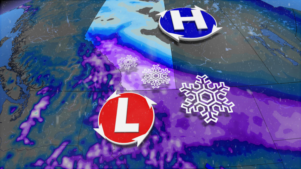 Temperature drop to bring multi-day snowfall event to Alberta