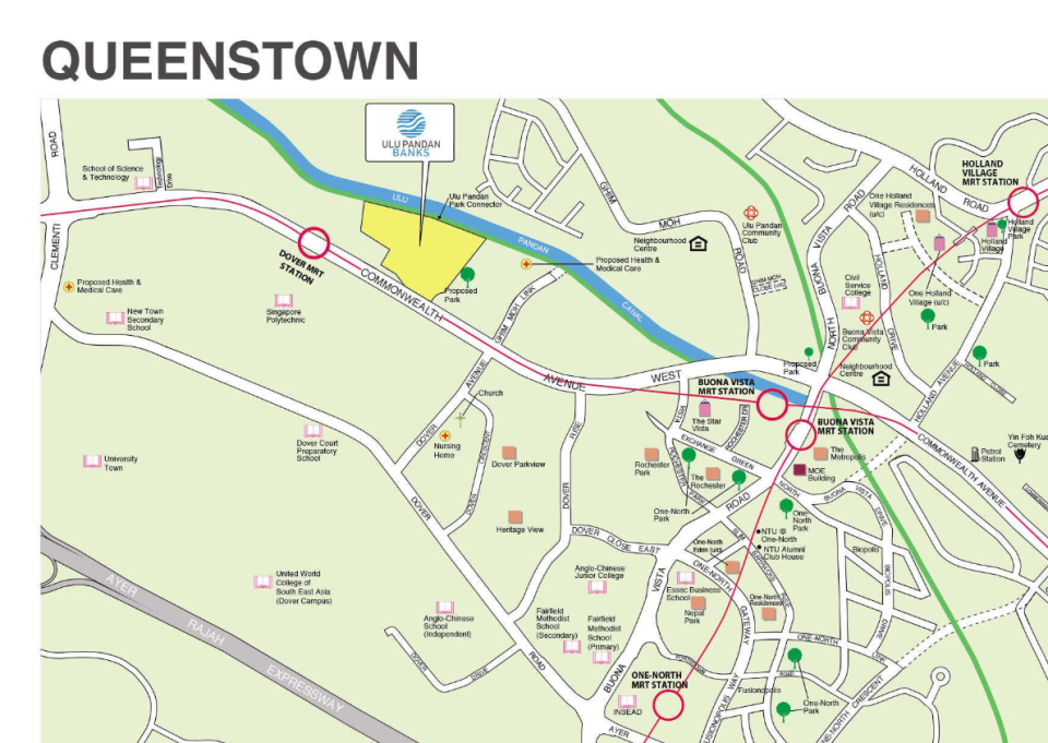 Location of Ulu Pandan Banks Nov 2022 Queenstown BTO flats, located along Commonwealth Avenue West. Source: HDB