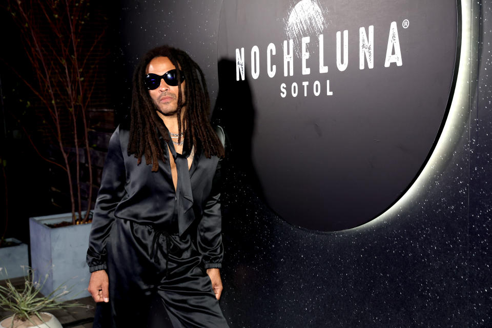 BROOKLYN, NEW YORK – OCTOBER 12: Lenny Kravitz attends as Lenny Kravitz Debuts Latest Venture – Nocheluna Sotol on October 12, 2022 in Brooklyn City. (Photo by Monica Schipper/Getty Images for Nocheluna Sotol)