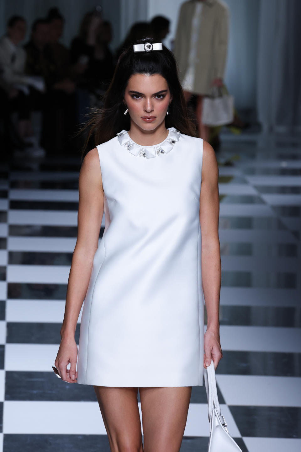 Kendall Jenner walks in Versace show