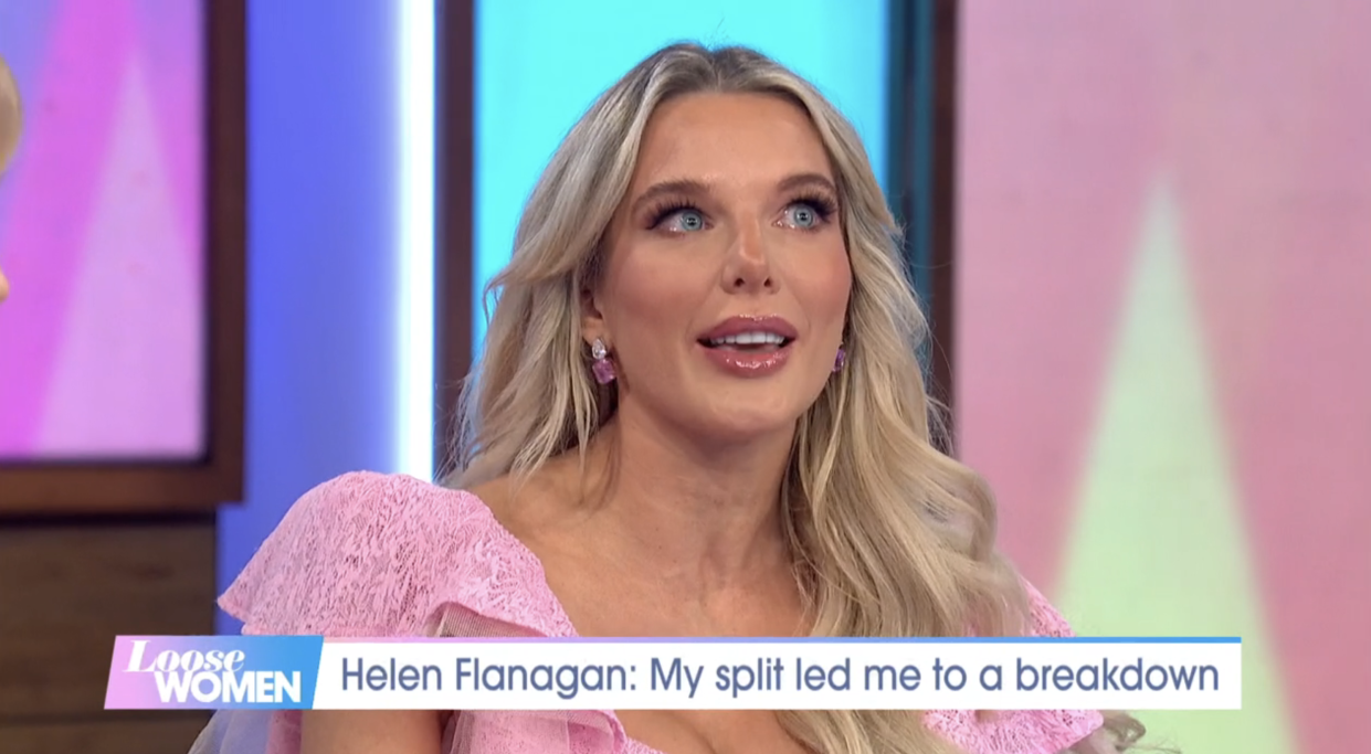 Helen Flanagan broke down in tears on Loose Women. (ITV screengrab)