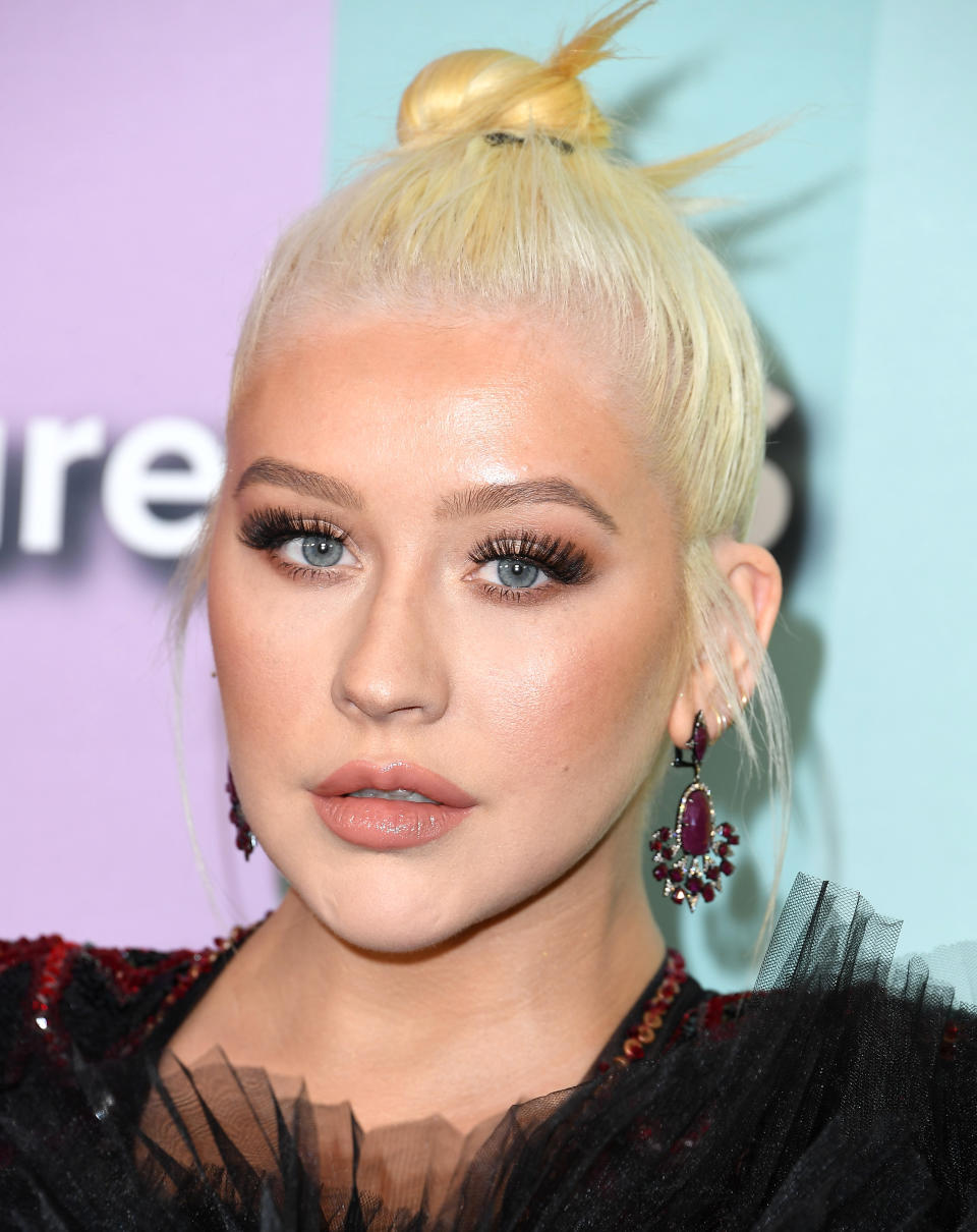 LOS ANGELES, CALIFORNIA - OCTOBER 10: 2019 Christina Aguilera arrives at the amfAR Gala Los Angeles at Milk Studios on October 10, 2019 in Los Angeles, California. (Photo by Steve Granitz/WireImage)