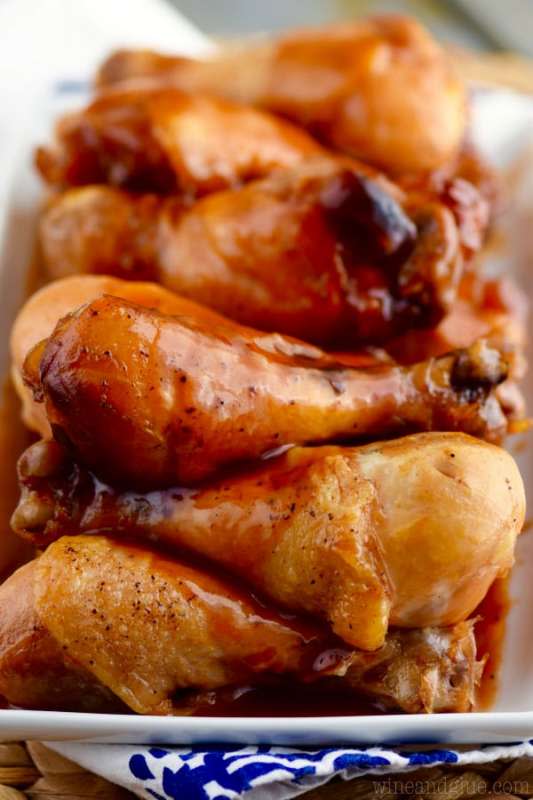 <p>Barbecue chicken doesn't get any easier, especially when it's too cold to grill. Get this <a href="https://www.wineandglue.com/slow-cooker-honey-bbq-chicken-drumsticks/" rel="nofollow noopener" target="_blank" data-ylk="slk:Slow Cooker Honey BBQ Chicken Drumsticks;elm:context_link;itc:0;sec:content-canvas" class="link rapid-noclick-resp">Slow Cooker Honey BBQ Chicken Drumsticks</a> recipe!</p>