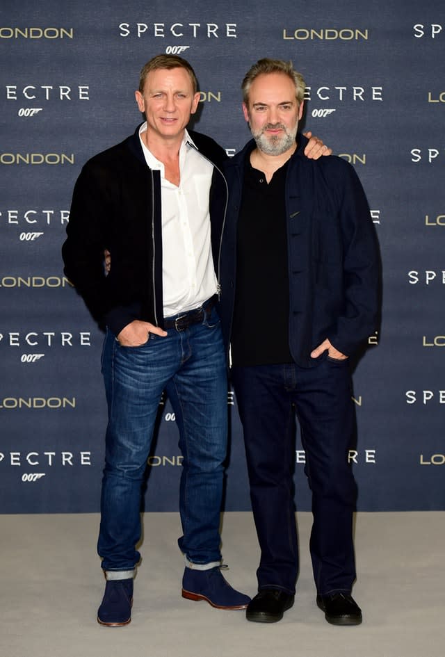 Daniel Craig and Sam Mendes attending the Spectre photocall