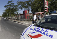 <p>A police car parks near a bus stop in La Valentine district after a van rammed into two bus stops in the French port city of Marseille, southern France, Aug. 21, 2017. (Photo: Claude Paris/AP) </p>