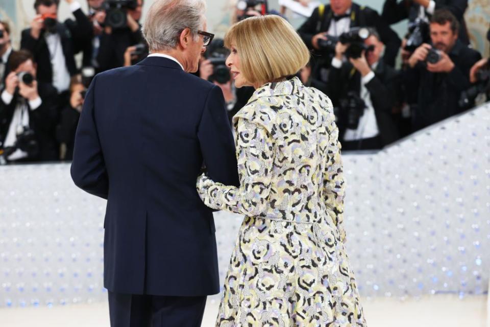 bill nighy and anna wintour at the 2023 met gala karl lagerfeld a line of beauty held at the metropolitan museum of art on may 1, 2023 in new york, new york photo by lexie morelandwwd via getty images