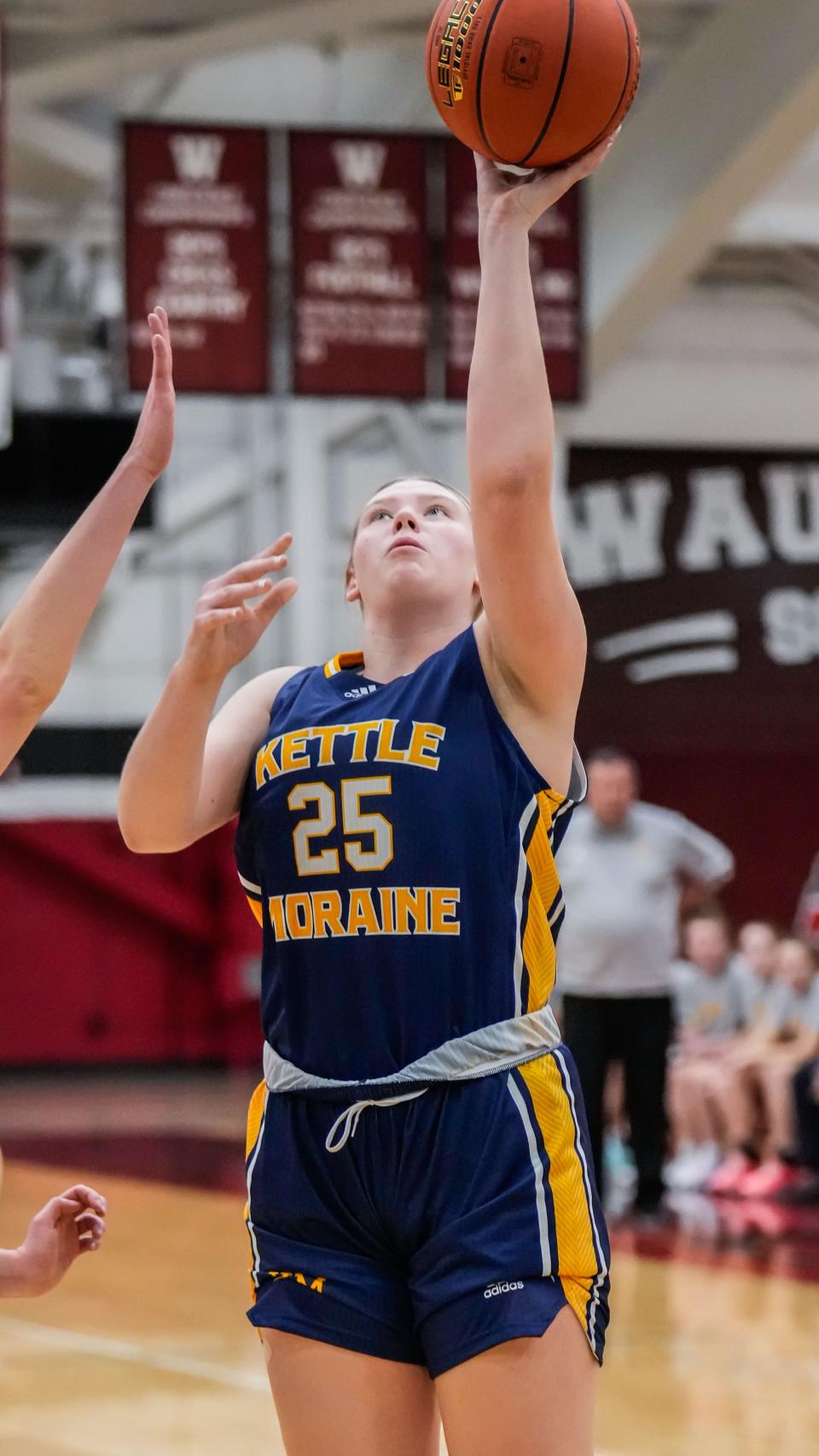 Kettle Moraine's Grace Grocholski is a unanimous all-state first-team selection. She helped Kettle Moraine win its second consecutive Division 1 state basketball championship. Grocholski is a University of Minnesota commit.