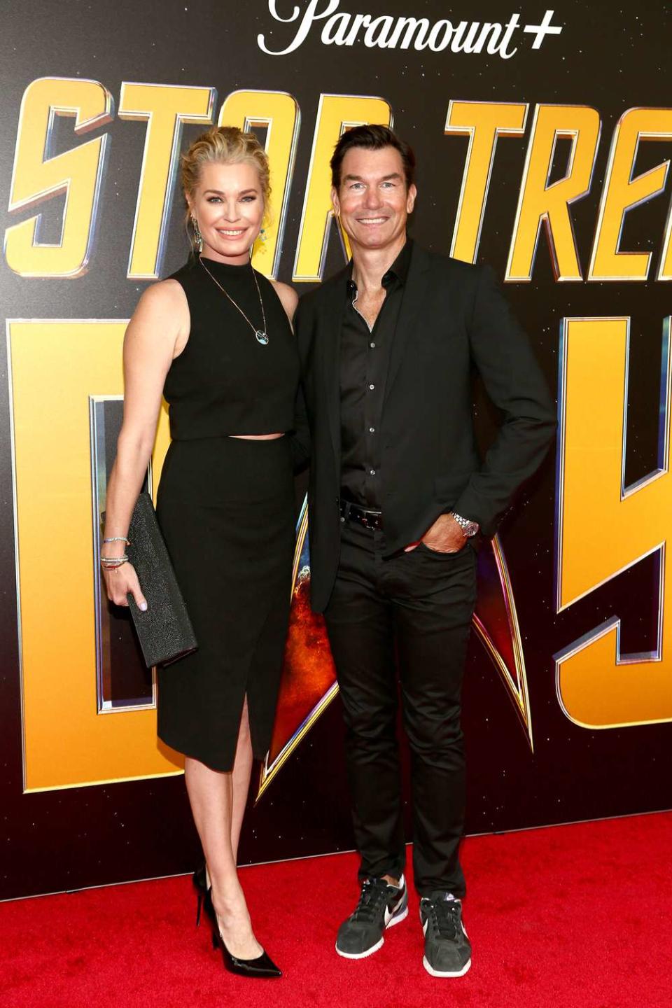 Rebecca Romijn and Jerry O'Connell attend the Paramount+'s 2nd Annual "Star Trek Day" Celebration at Skirball Cultural Center on September 08, 2021 in Los Angeles, California.