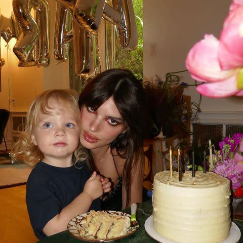 <p>Emily Ratajkowski/Instagram</p> Emily Ratajkowski with her son, Sly.