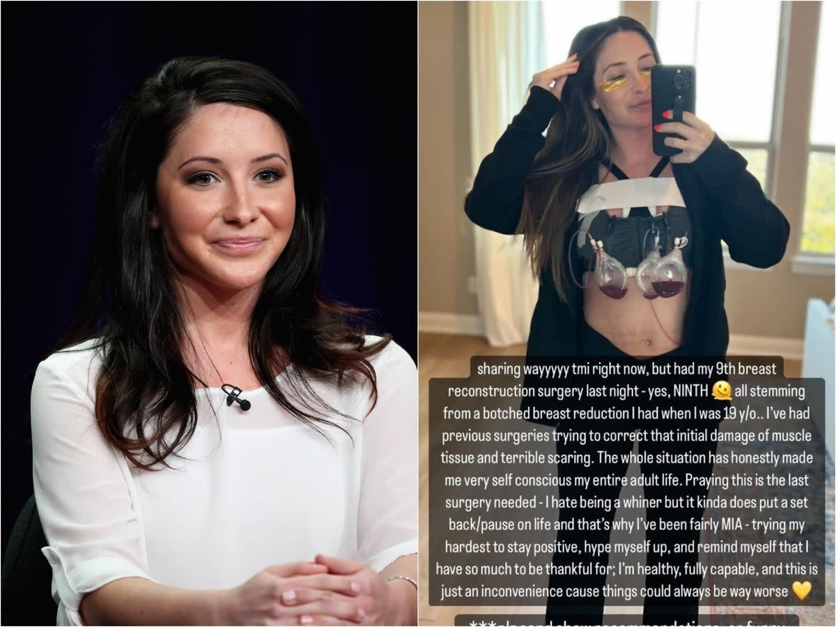 Bristol Palin shares candid update about her breast reconstruction surgery (Getty/Instagram)