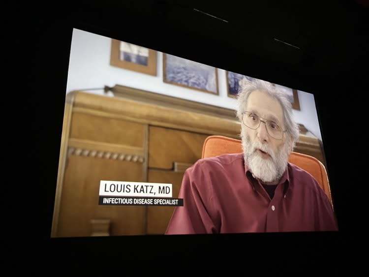 Infectious disease specialist Louis Katz was interviewed for the film.