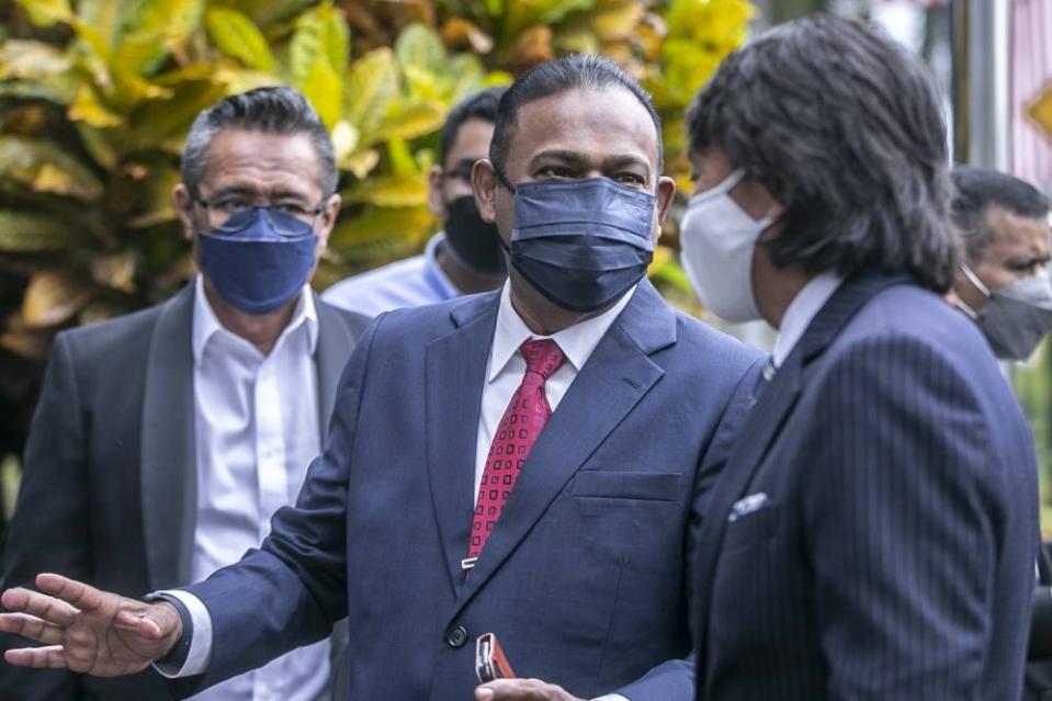 Former Tabung Haji chairman Datuk Seri Abdul Azeez Abdul Rahim at Kuala Lumpur High Court September 7, 2022. — Picture by Hari Anggara