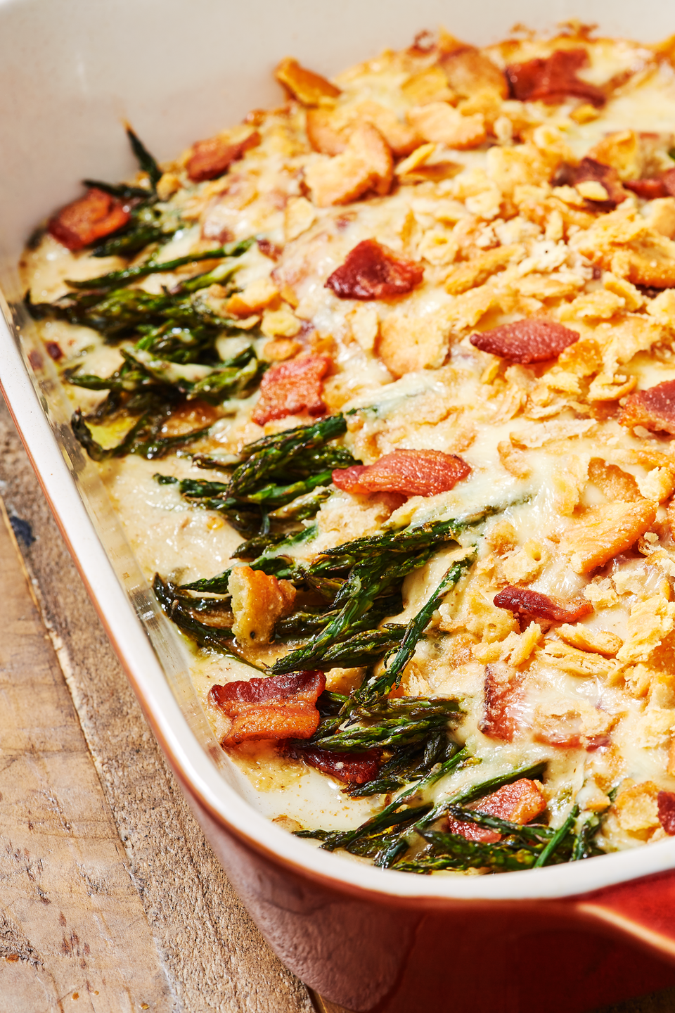 Cheesy Bacon Asparagus Casserole