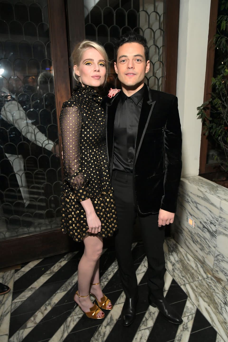 Lucy Boynton and Rami Malek at a Bohemian Rhapsody Party