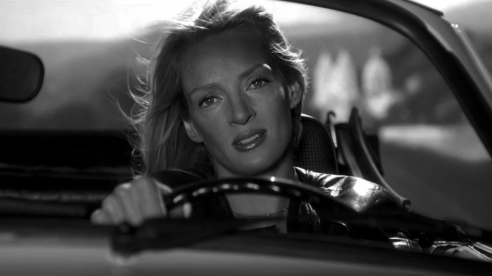 Uma Thurman in Kill Bill driving