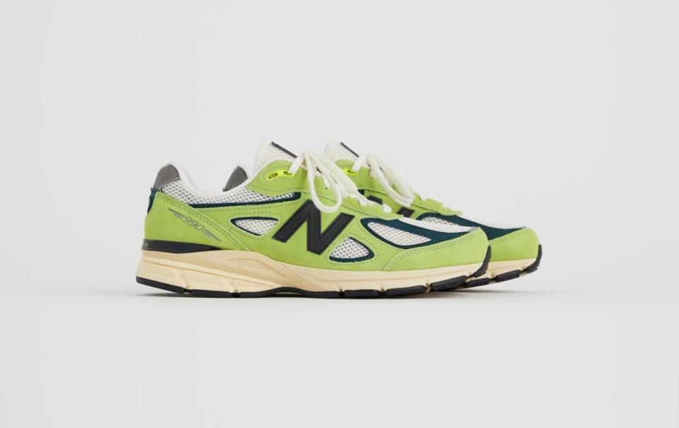 <p>New Balance</p><p>Fans should be ready for a quick strike to take place in early June. This exciting drop will feature the New Balance 990v3 in hi-lite green with a contrasting white knit mesh upper. </p>