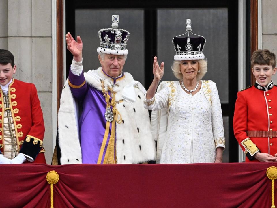 König Charles III. und Königin Camilla am Tag der Krönung in London. (Bild: imago/UPI Photo)