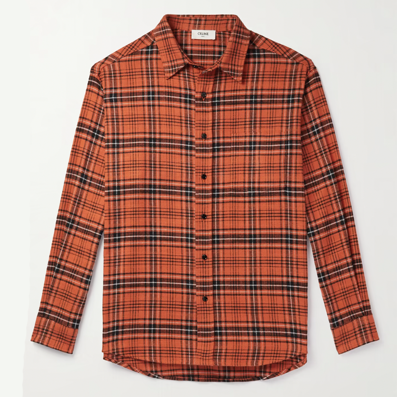 Checked Cotton-Flannel Shirt