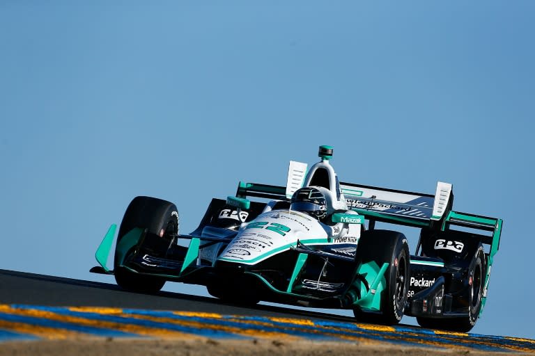 Simon Pagenaud of France drives his #22 Team Penske Hewlett Packard Chevrolet Dallara during the GoPro Grand Prix of Sonoma, in California, on September 18, 2016