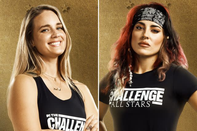 <p>USA(2)</p> "The Challenge: All Stars 4" competitors Cara Maria and Laurel