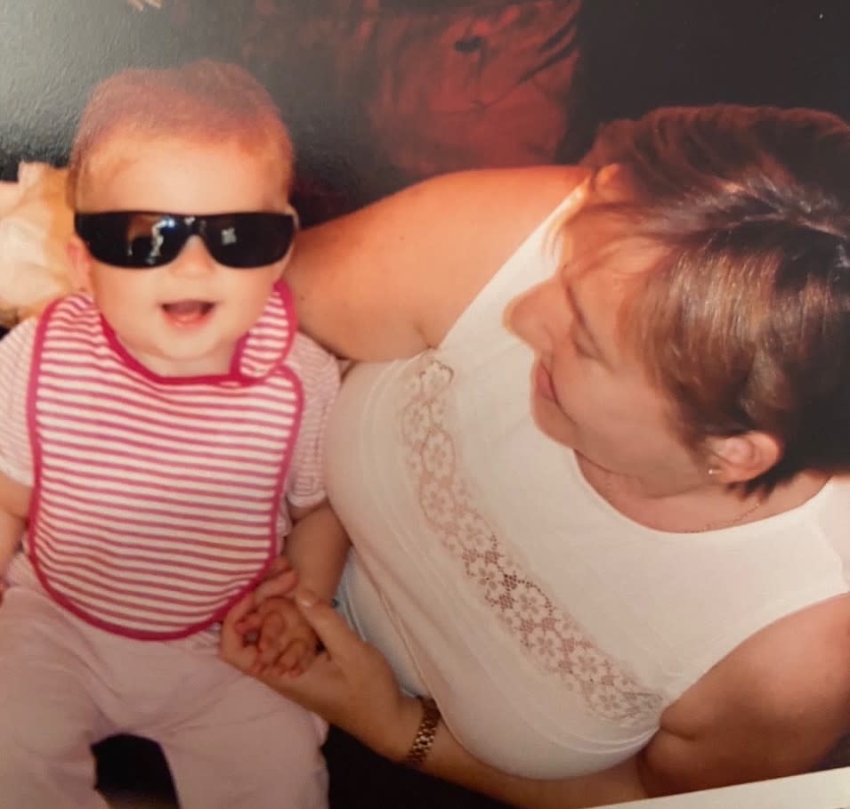 Darina Eyre with Olivia Grace as a baby – doctors had told her she wouldn't make it to this point. (SWNS)