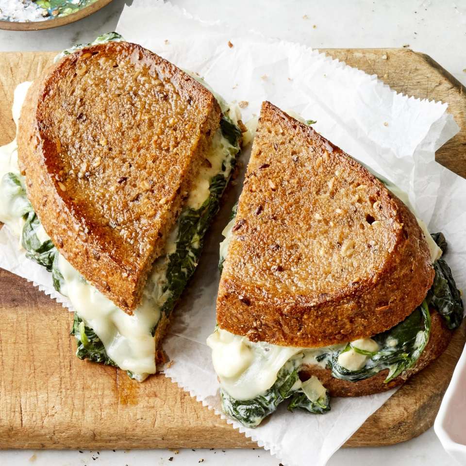 Spanakopita Grilled Cheese Sandwiches