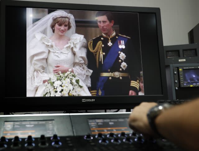 Film of Charles and Diana's wedding is watched