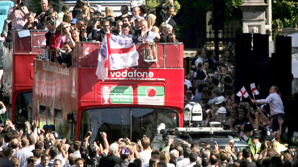 Pictured here, England's 2005 Ashes victory parade through the streets of London.