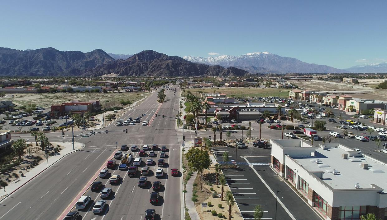 La Quinta's retail corridor along Highway 111.