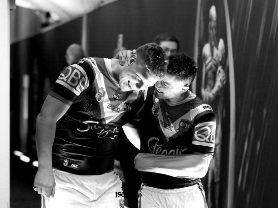 Cooper celebrating victory in the 2018 NRL Grand Final (Getty)