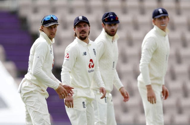 Joe Root alongside openers Rory Burns, Dom Sibley and Zak Crawley.