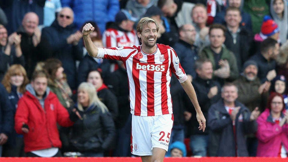 Carry on, Crouchie: Stoke City’s Peter Crouch says he wants to play on until he’s 40
