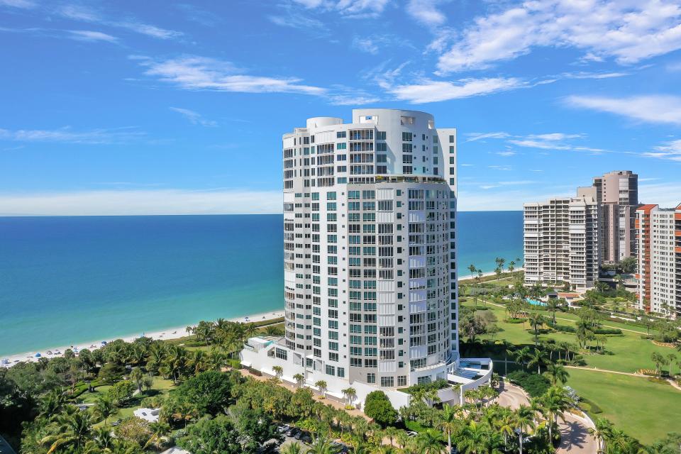 A view of the Regent in Park Shore, where a penthouse recently sold for a record price.