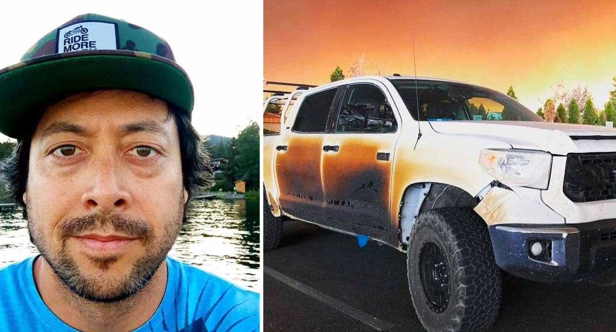 Allyn Pierce drove through the wildfires to help his patients (Gofundme)