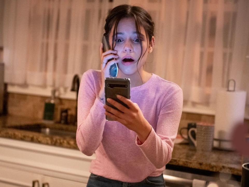 Cynicism has always been Scream’s modus operandi, and so we’re treated to a brand new set of characters, including  teen Tara (Jenna Ortega) (Paramount Pictures)