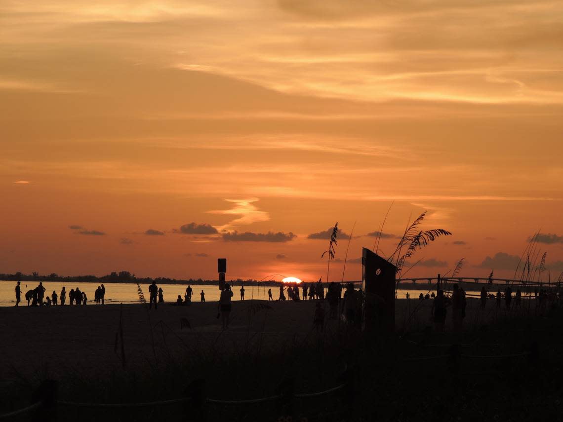 Sunsets on the beach in the Fort Myers Beach, Sanibel and Captiva area attracted hundreds every night for some of Florida’s most picturesque photo opportunities. This shot was taken June 26, 2015.