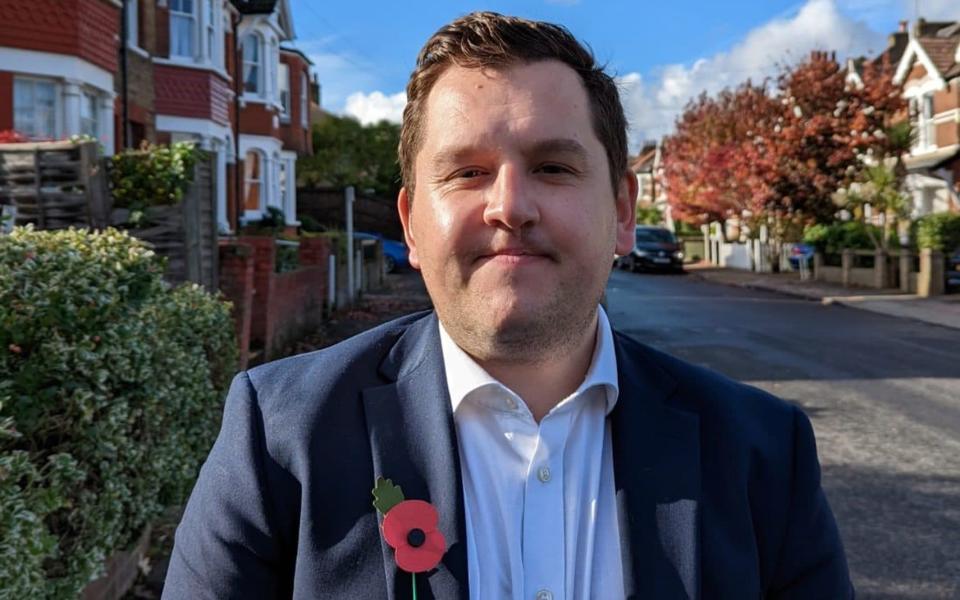 Louie French, the Conservative candidate, is a former deputy leader of the local council and is defending a majority of 19,000 votes - Conservative Party/PA Wire