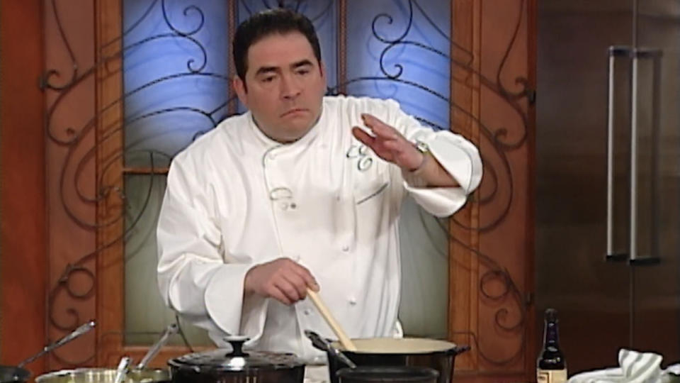 Emeril Lagasse cooking on Emeril Live